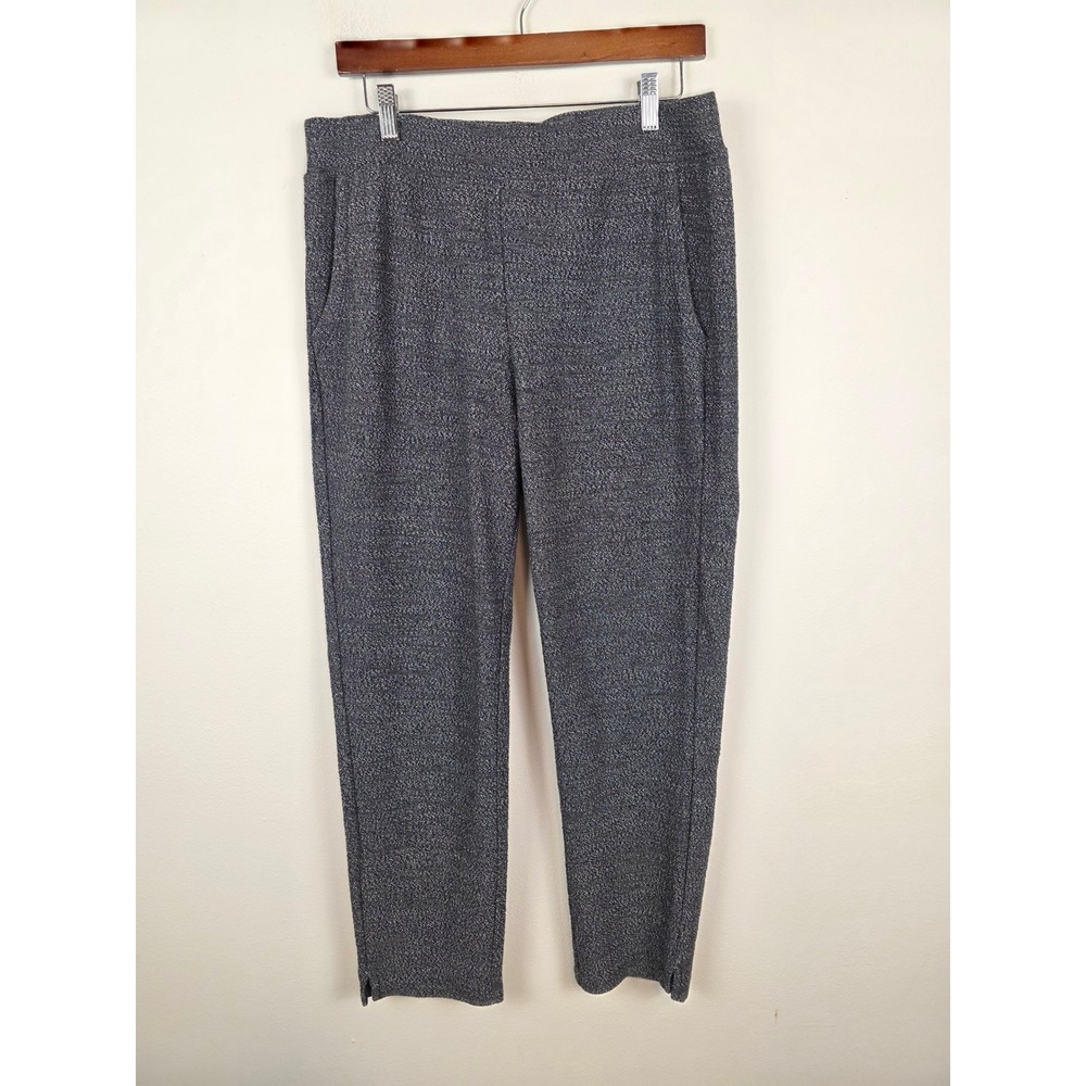 Marine Layer Allison Pant Charcoal Grey Marl Textured Straight Leg Women Large